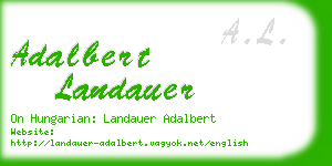 adalbert landauer business card